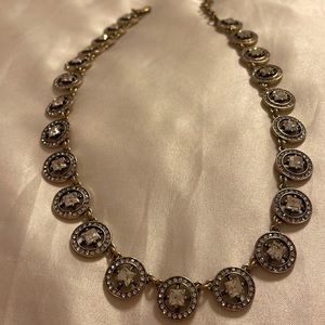 J. Crew Crystal Bronze Statement Necklace